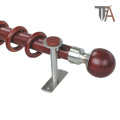 Round Ball Woodencurtain Pipe Finial Window Curtain Rod (curtain track)